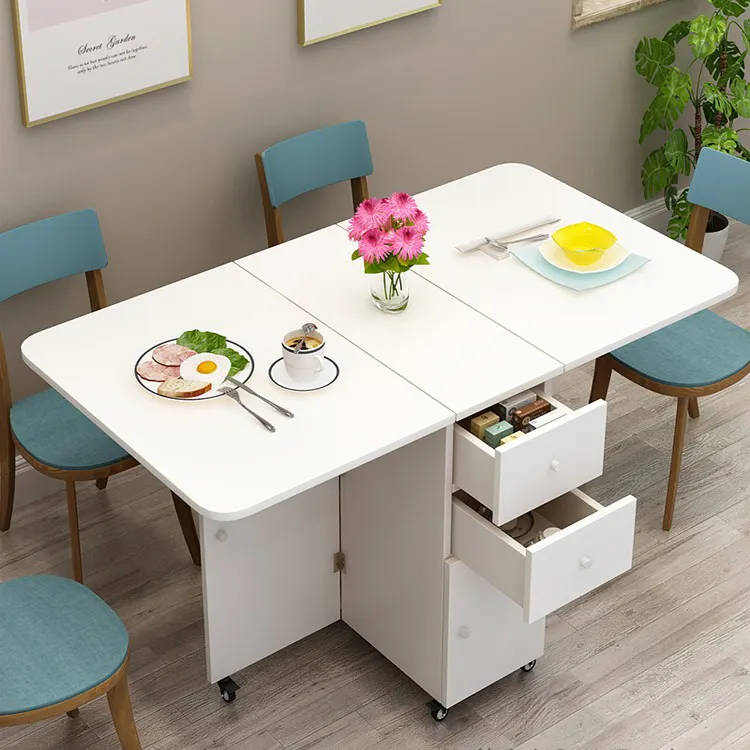 Multifunctional Home Office Extendable Drawers Rolling Storage Cart - Image 3