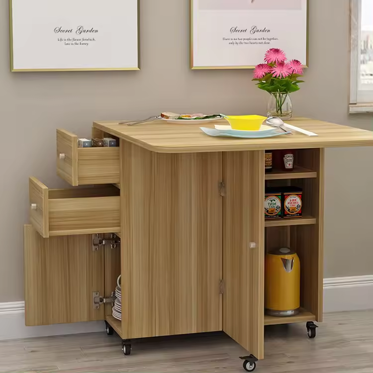 Multifunctional Home Office Extendable Drawers Rolling Storage Cart - Image 4