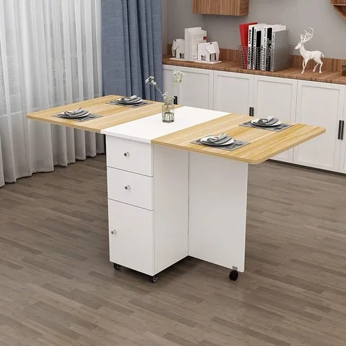 Multifunctional Home Office Extendable Drawers Rolling Storage Cart - Image 5