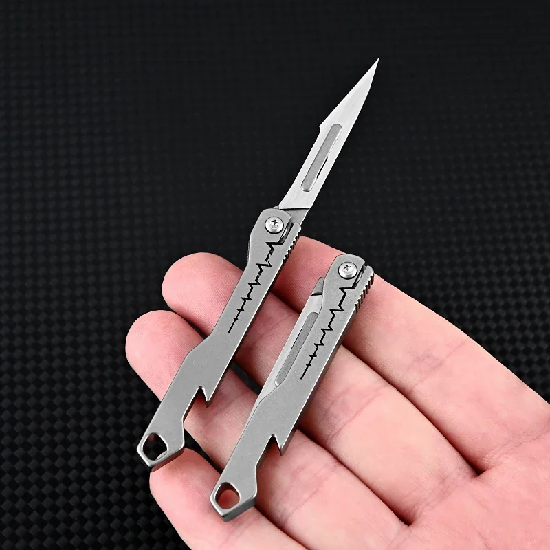 Titanium All-Purpose Foldable Sharp Cutter Knife - Image 2