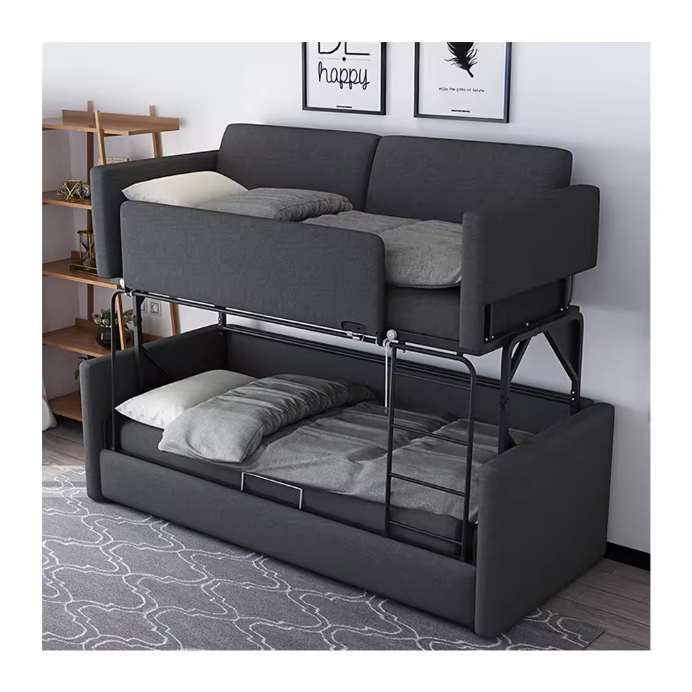 Modern Space Sleeper Saving Foldable Bunk Bed Sofa