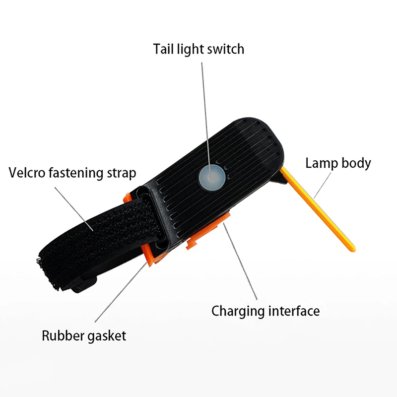 Waterproof Rechargeable LED Safe Ride Bike Tail Light