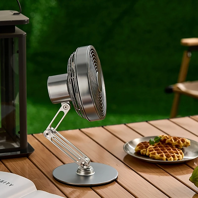 Height-Adjustable Stand Compact Turbo Mini Desk Fan - Image 5
