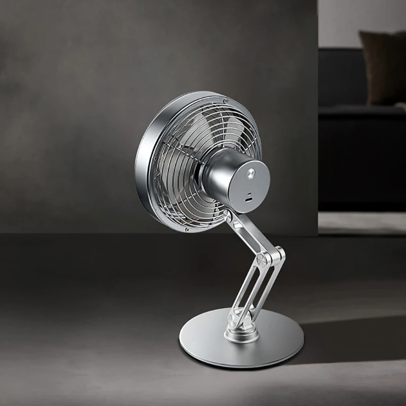 Height-Adjustable Stand Compact Turbo Mini Desk Fan