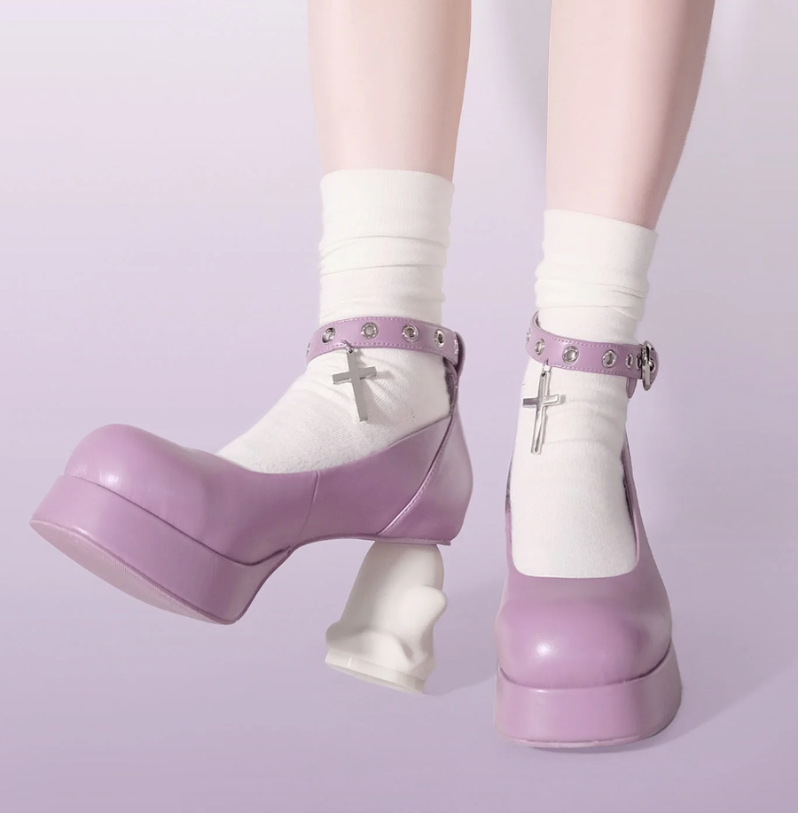 Cute Ghost Spooky Night Out High Heels - Image 3