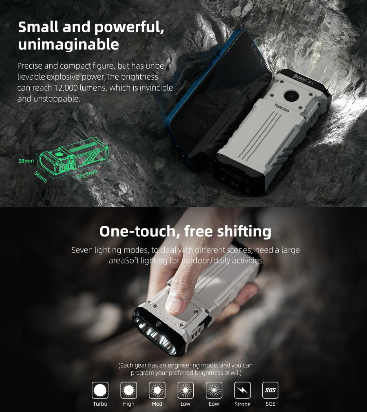 Ultra Powerful Rechargeable Portable Camping Outdoor Flashlight - Image 2