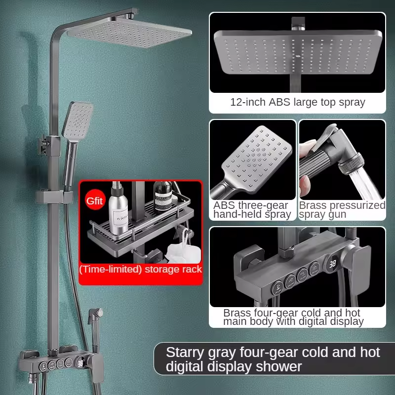 Smart Thermostatic Digital LCD Bidet Sprayer Elegant Shower Set - Image 6