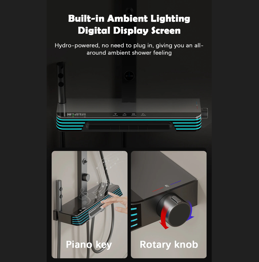 Piano Smart Digital Massage Spray Shower System Set - Image 6