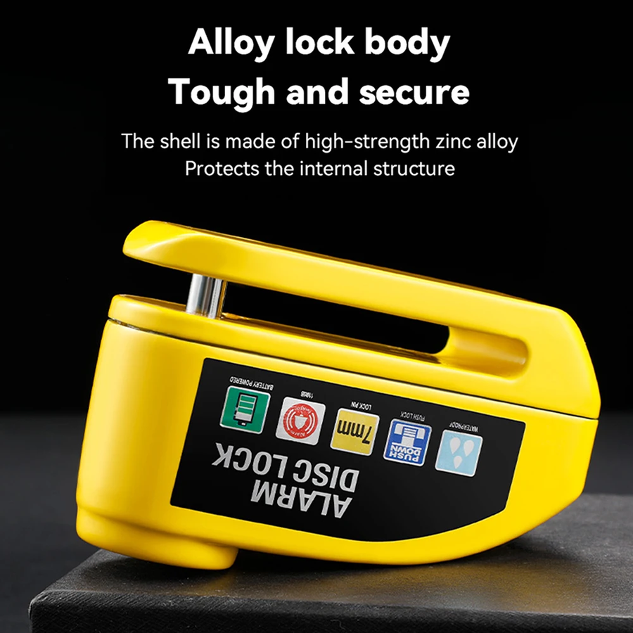 Anti-Theft Security Aluminium Disc Brake Alarm Lock - Image 4