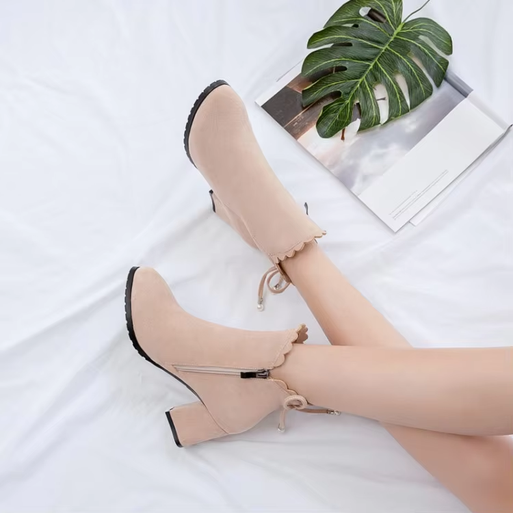 Ruffles Ankle Fall Women Boots - Image 2