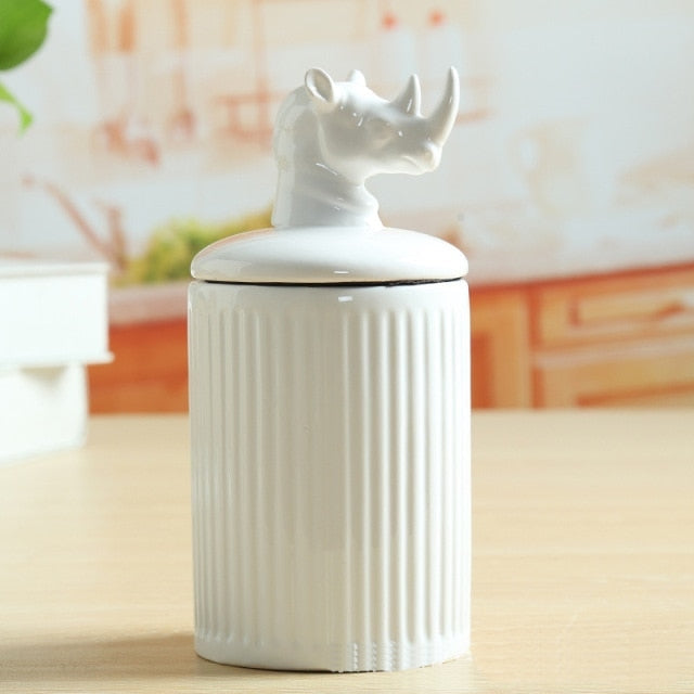 Creative Ceramic Animal Kitchen Storage Container - Image 4