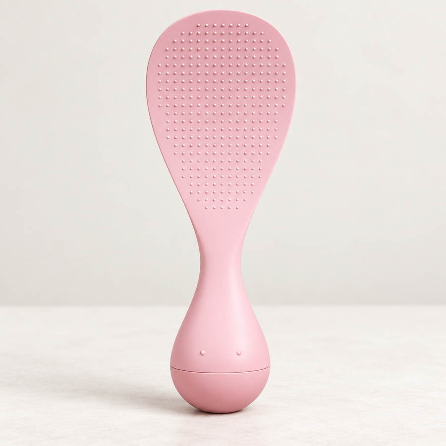 Pink self-standing rice paddle