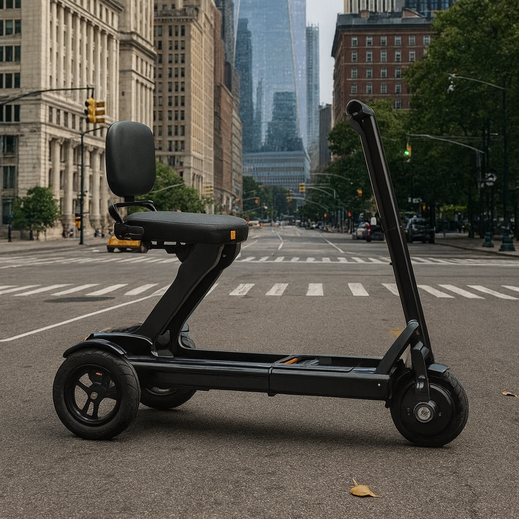 Tri-Wheel Foldable Padded Seat Electric Mobility Scooter - Image 0
