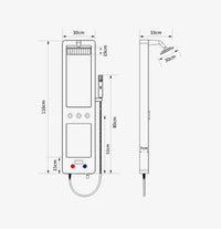 Smart Digital Display Elegant Rainfall Shower Set - Image 9