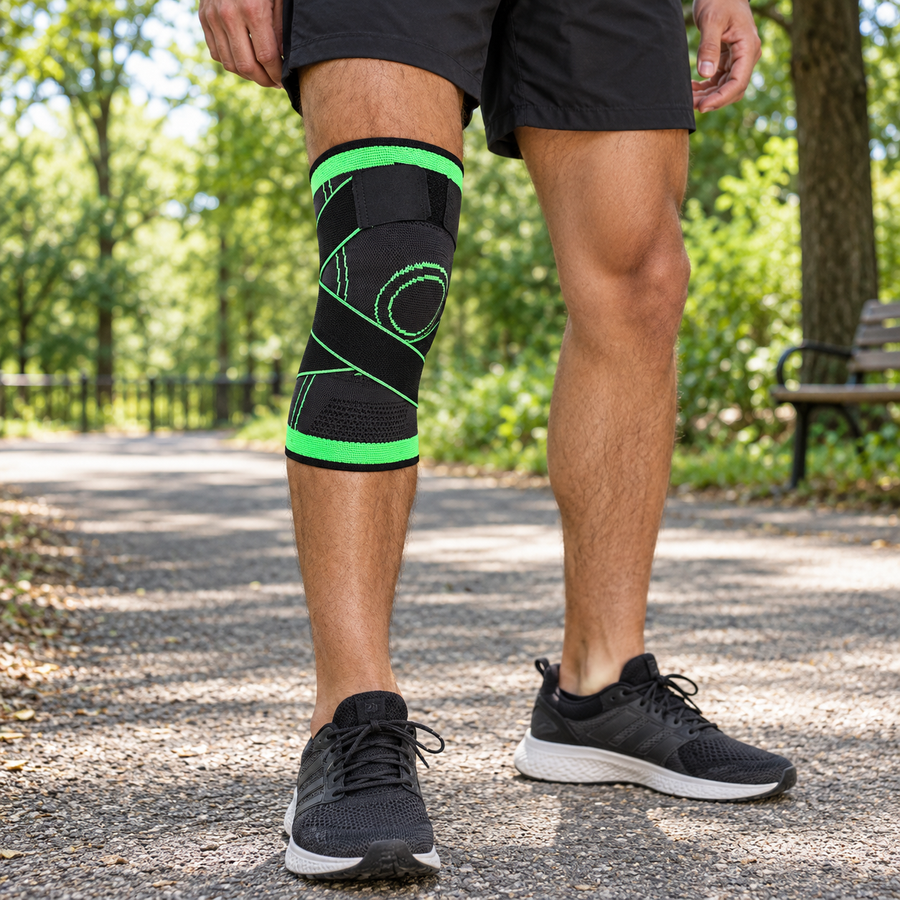 Green sleeve on a walk
