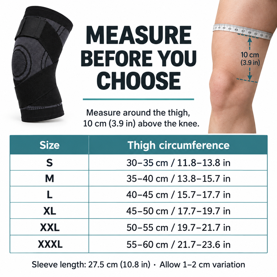 Six-size fit guide