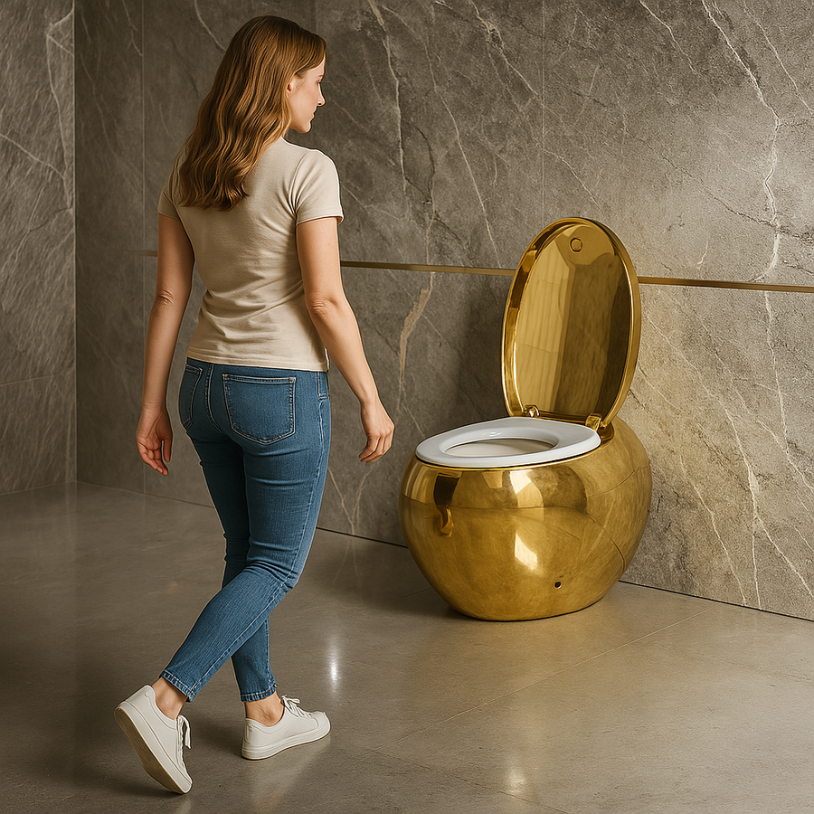 Golden Egg Shape Intelligent Auto Wash Toilet - Image 2
