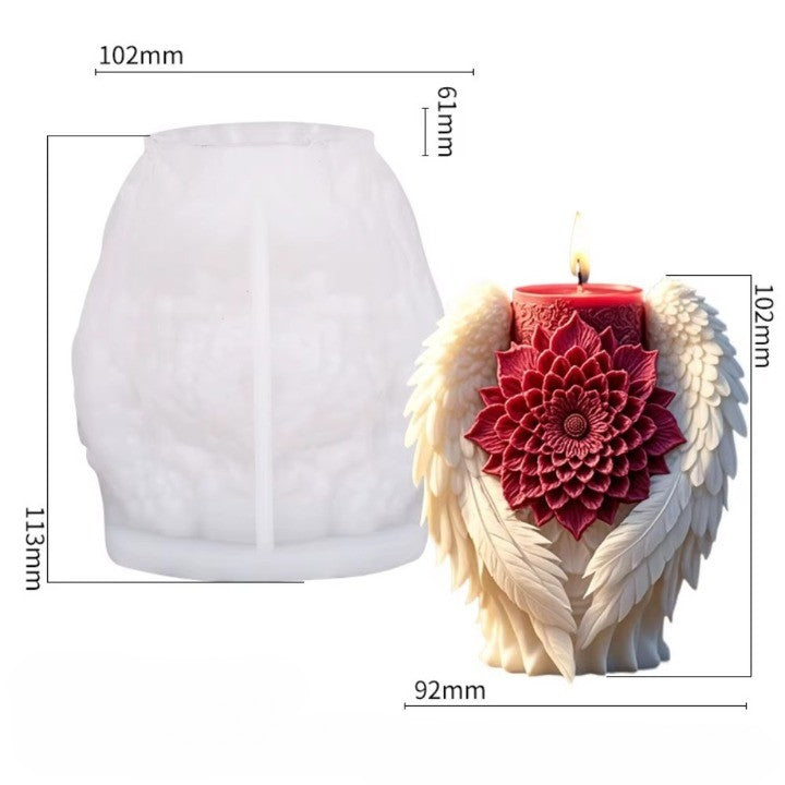 Angel Wing Flower Candle Holder - Image 8