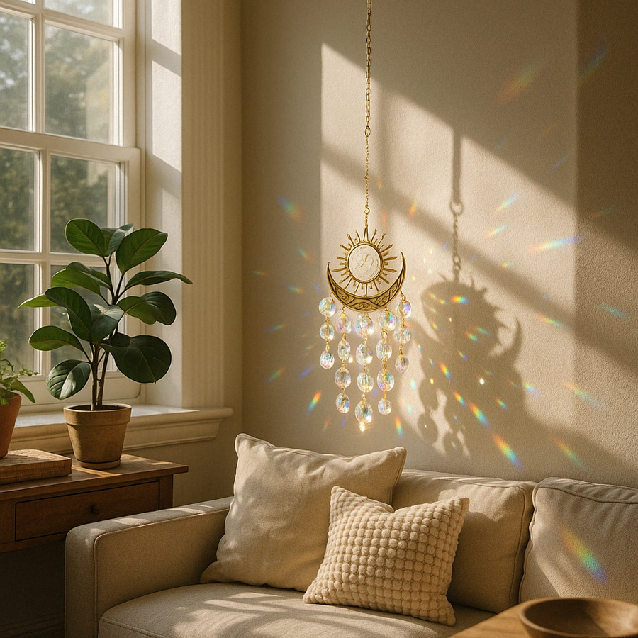 Radiant Moonlit Quartz Prism Suncatcher - Image 3