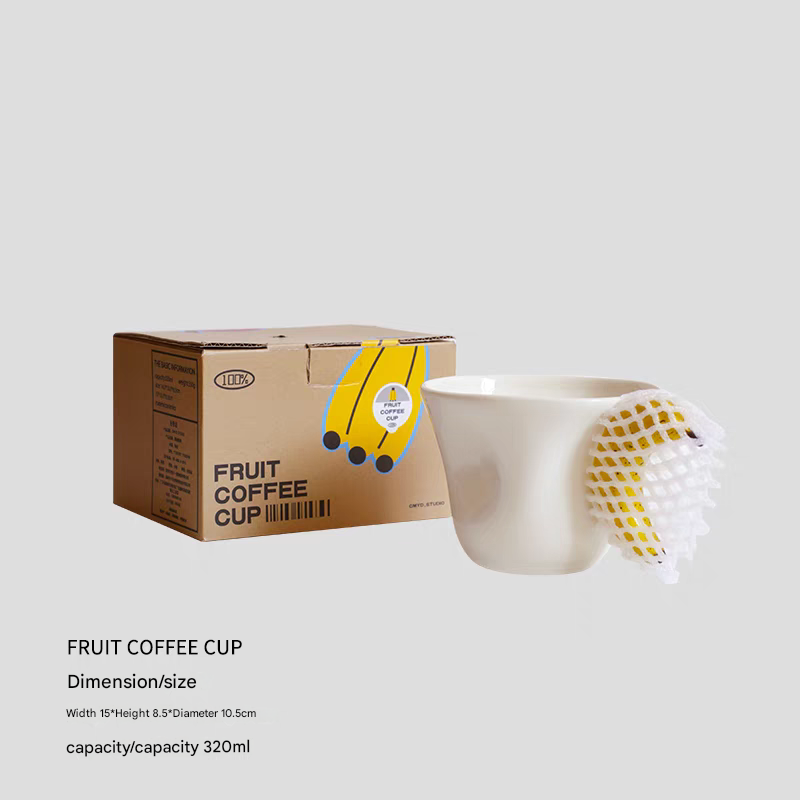 Banana Apple Creative 3D Handle Coffee Mug - Image 4