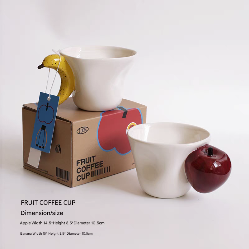 Banana Apple Creative 3D Handle Coffee Mug - Image 5