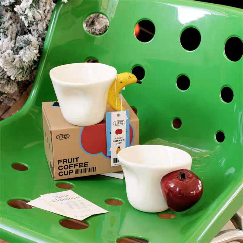 Banana Apple Creative 3D Handle Coffee Mug - Image 2