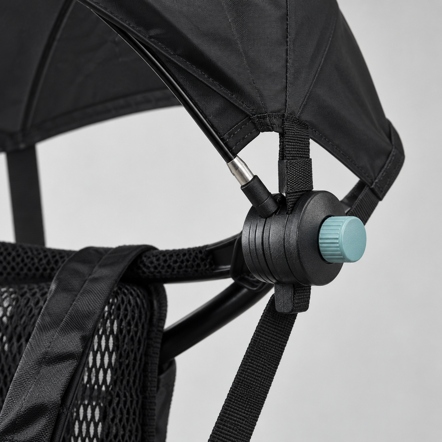 Pivot and coated fabric detail