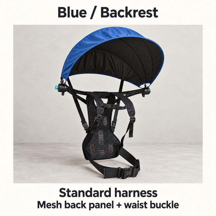 Trailshade Blue / Backrest: Standard harness; Mesh back panel + waist buckle