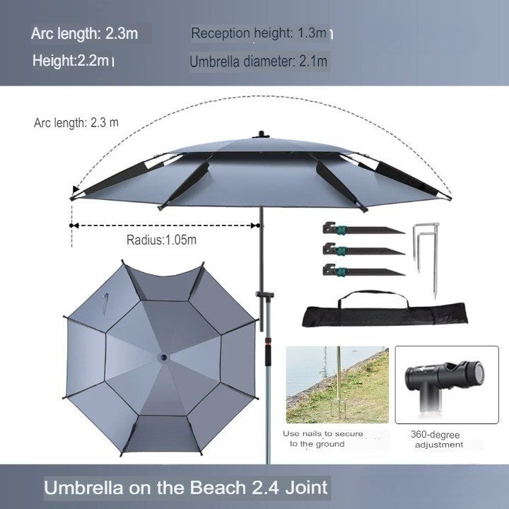 Outdoor Shade Double-Layer Fishing Umbrella - Image 4