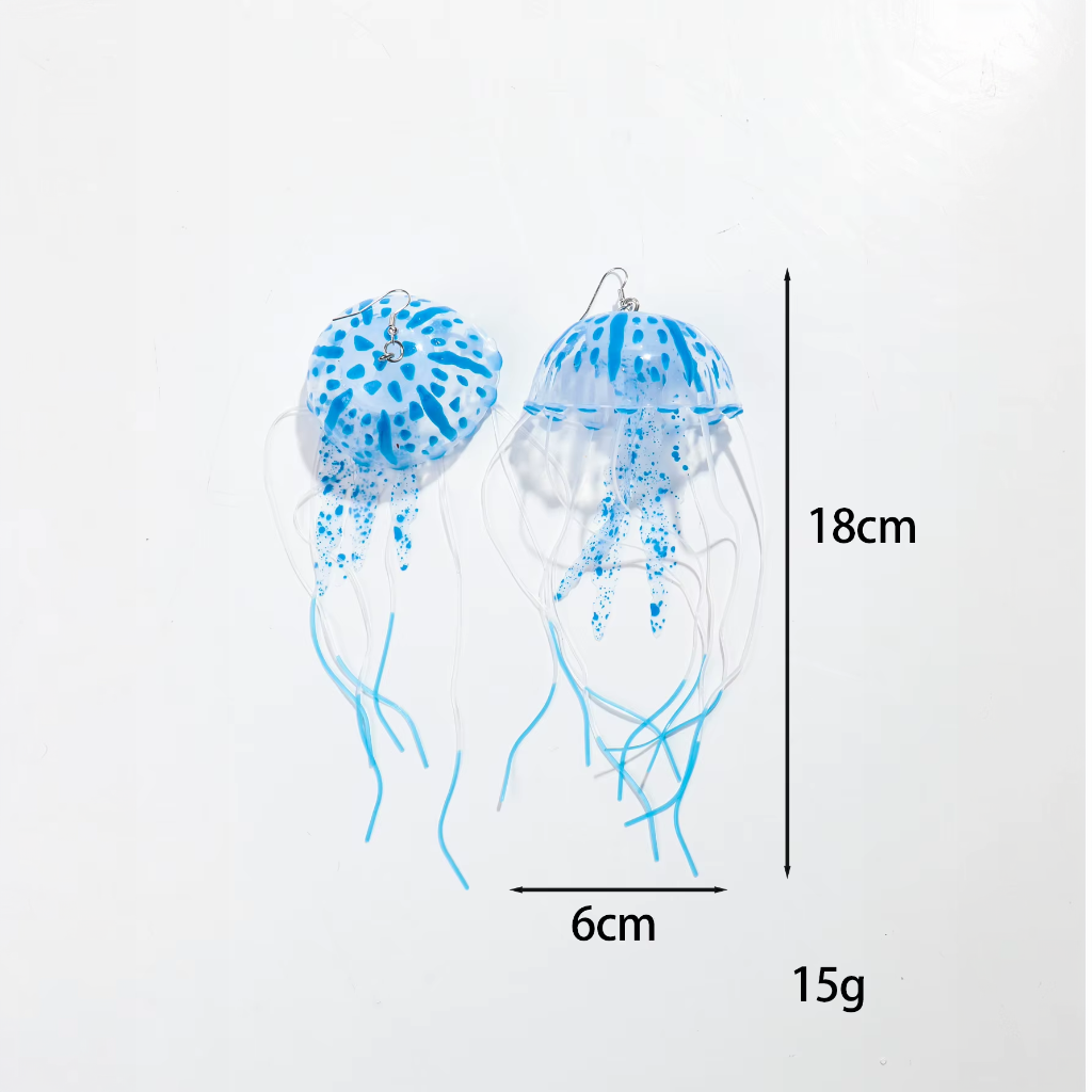 Dancing Jellyfish Long Tassel Earrings - Image 8