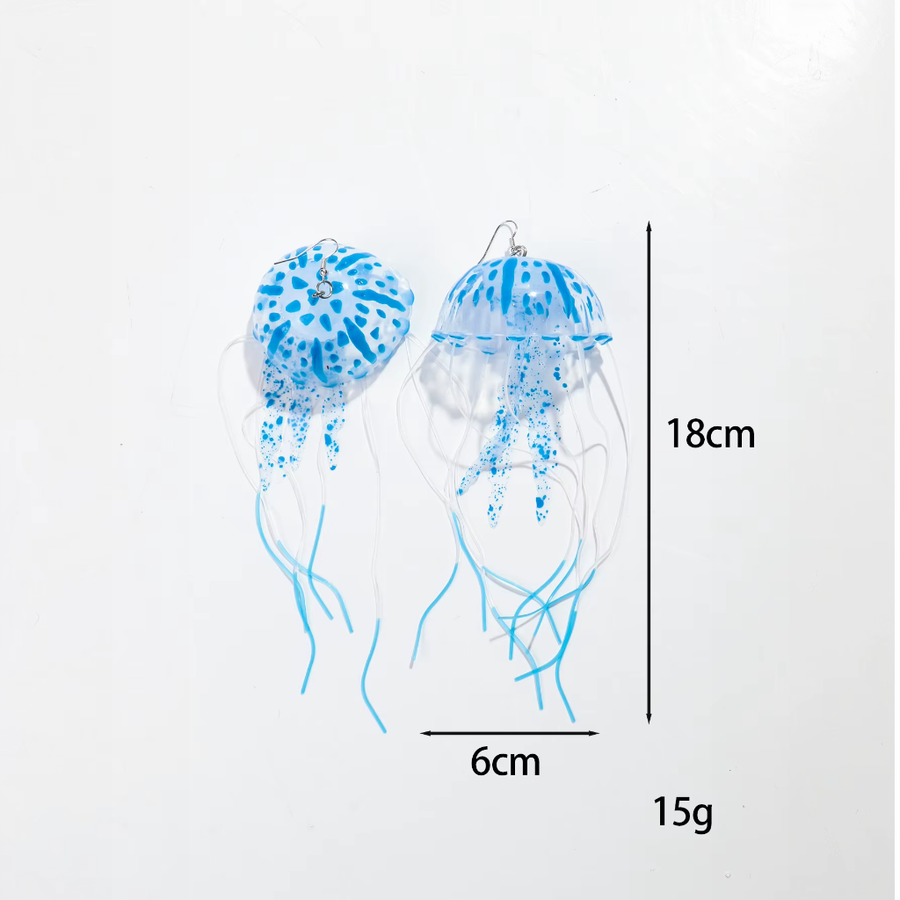 Dancing Jellyfish Long Tassel Earrings - Image 8