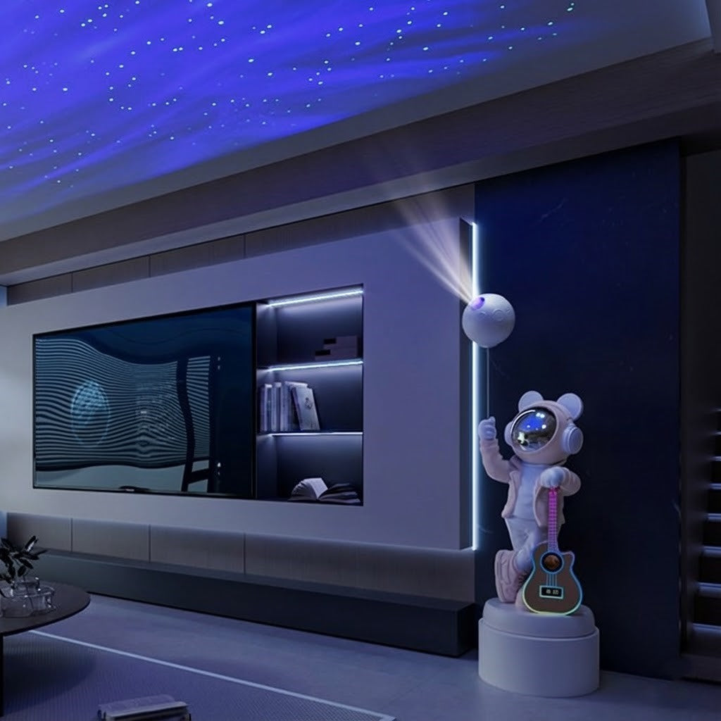 Astronaut Bluetooth Speaker Galaxy Projector Lamp - Image 1