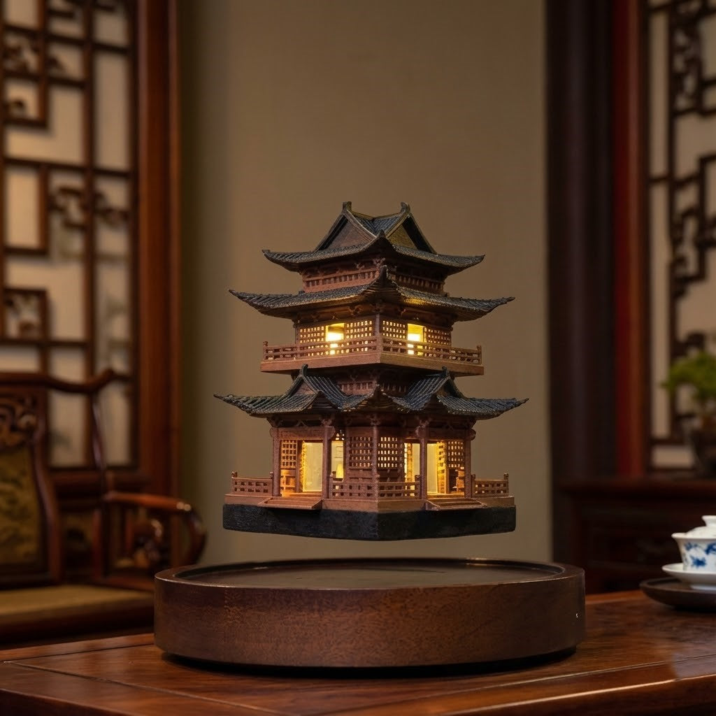 Levitating Pagoda Architectural Desk Decor - Image 2