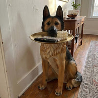 Artsy German Shepherd Decorative Side Table - Image 1