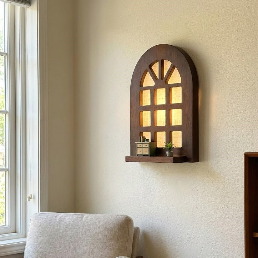 Japanese Style Arched Window Wall Lamp - Image 1