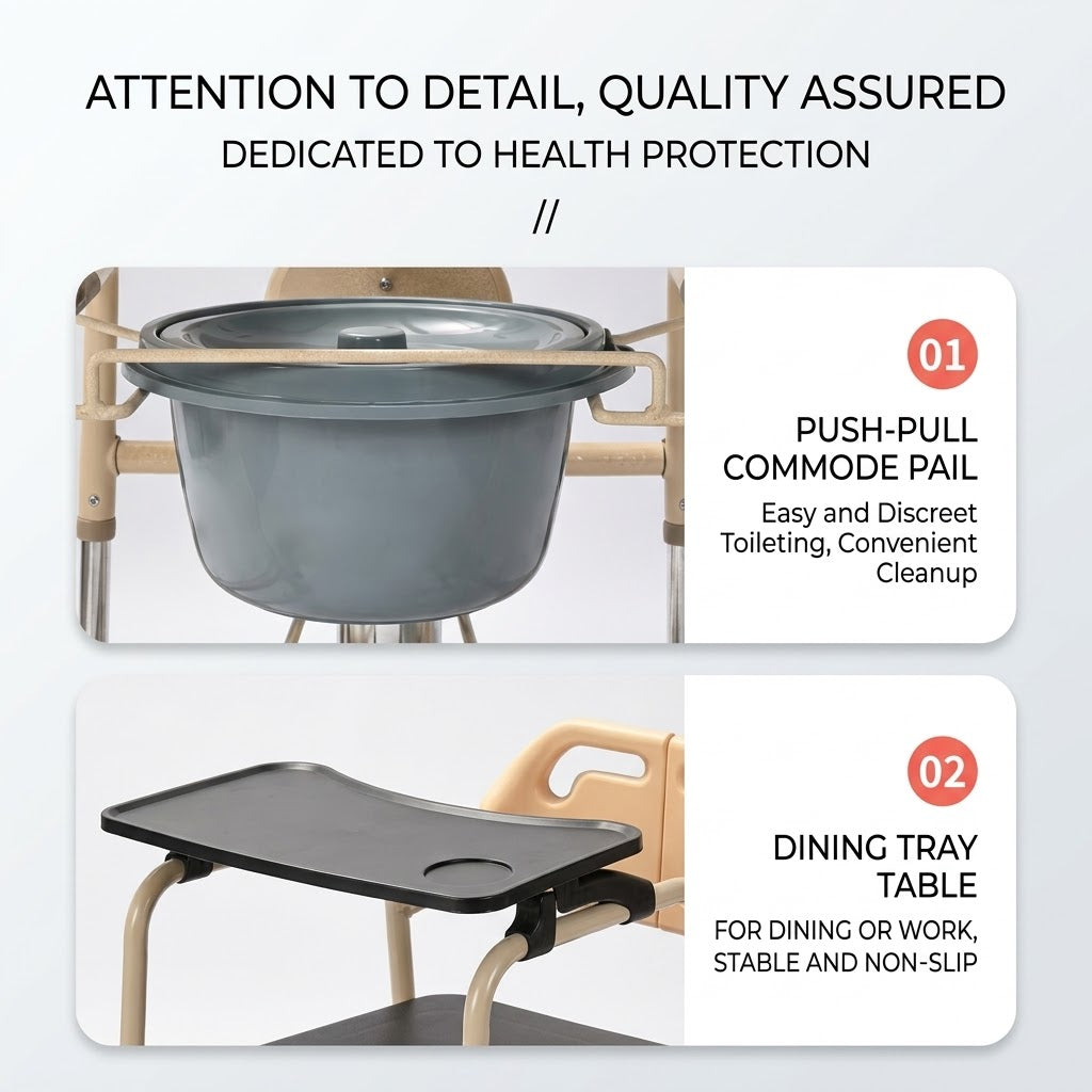 Senior Care Easy Patient Lift Transfer Wheelchair - Image 6