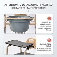 Senior Care Easy Patient Lift Transfer Wheelchair - Image 6