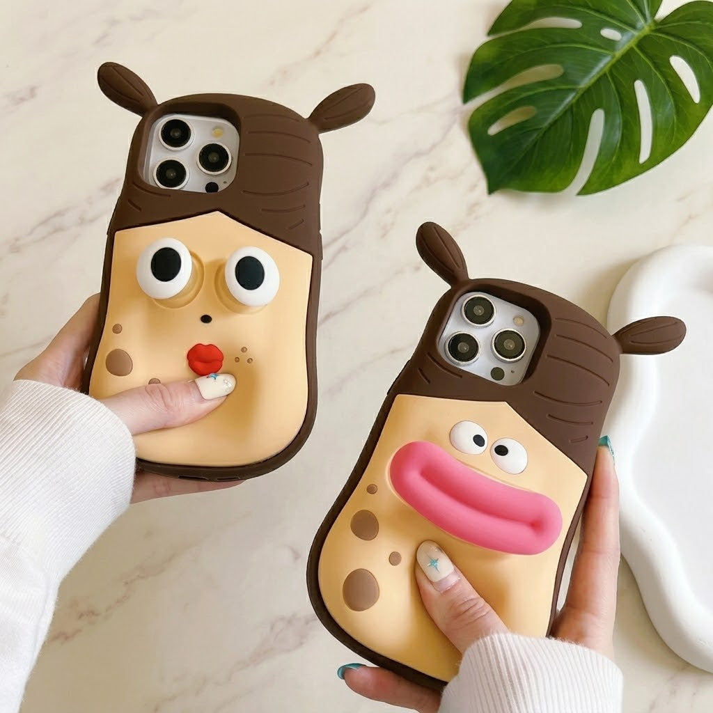 Ugly Buddy Squishy Stress-Relief iPhone Case - Image 1