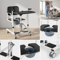 4-in-1 Shower & Transport Hydraulic Patient Lift Nursing Chair - Image 3