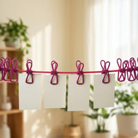 Windproof Non-Slip Elastic Multi-Clip Travel Clothesline - Image 1