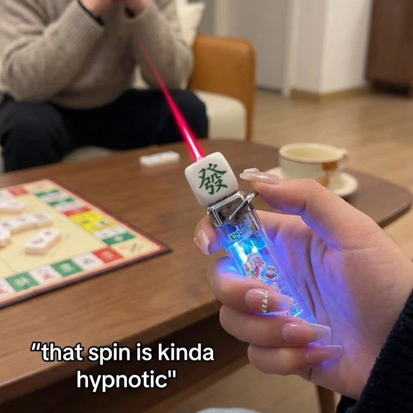 Rotating Dice Head LED Jet Flame Lighter - Image 1