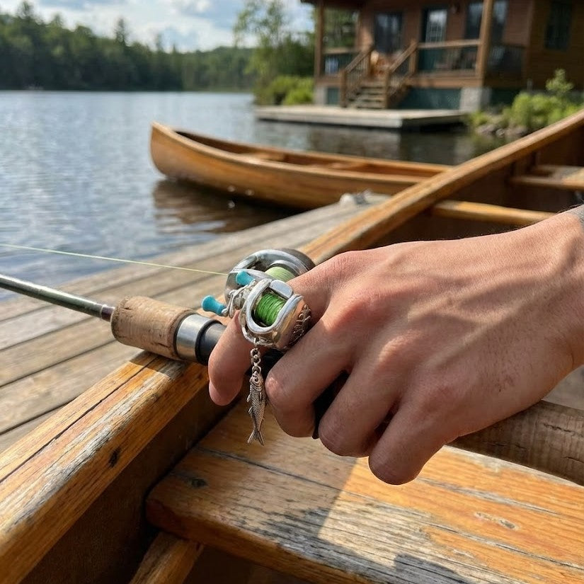 Mini Fishing Reel Spinner Necklace - Image 2