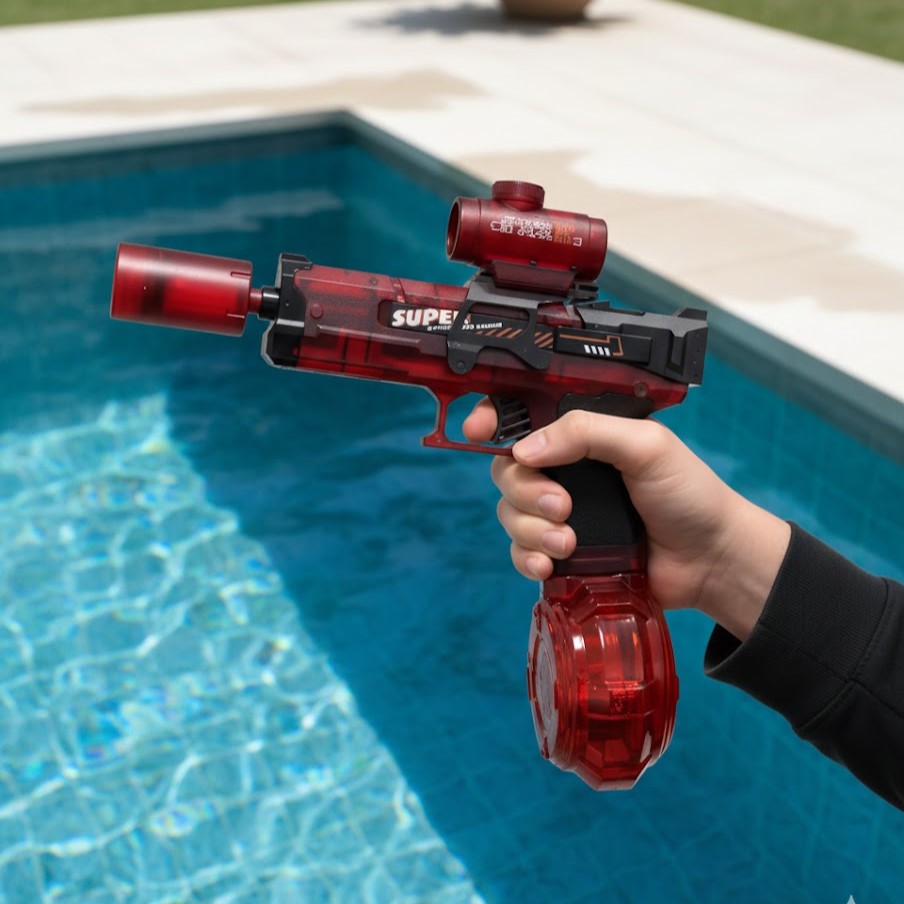 Electric Flame Effect Water Spray Blaster Toy Gun - Image 1