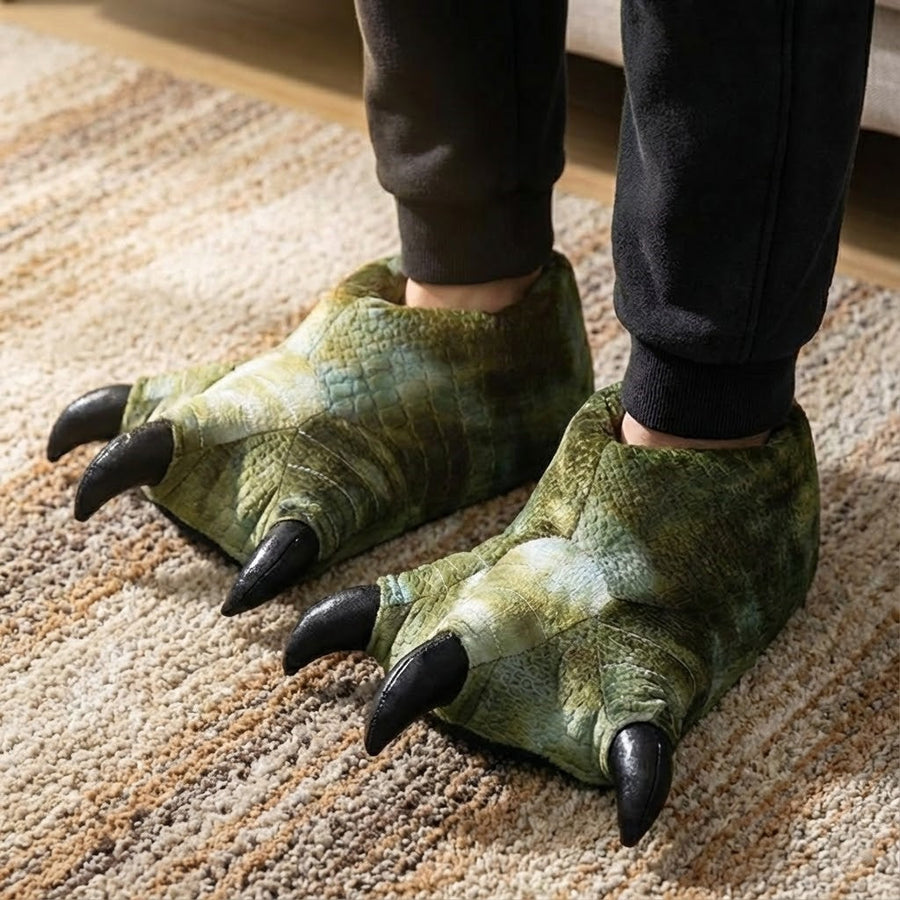 Furry Monster Claw Slippers - Image 0