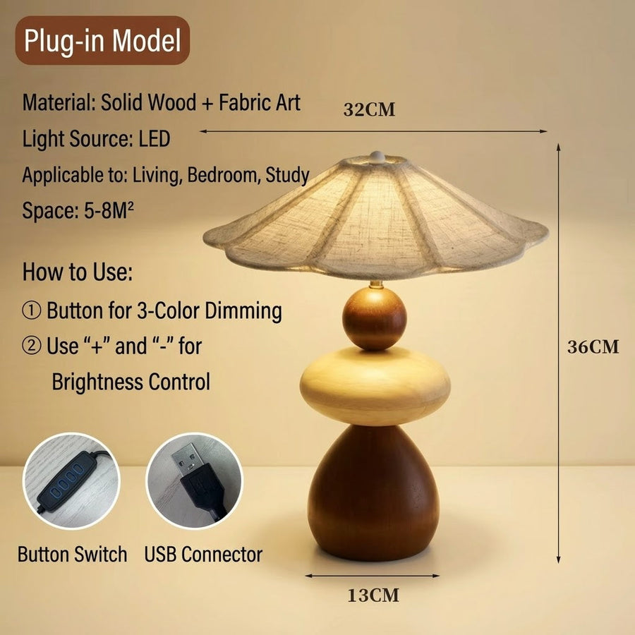 Zen Style Wooden Table Lamp - Image 5