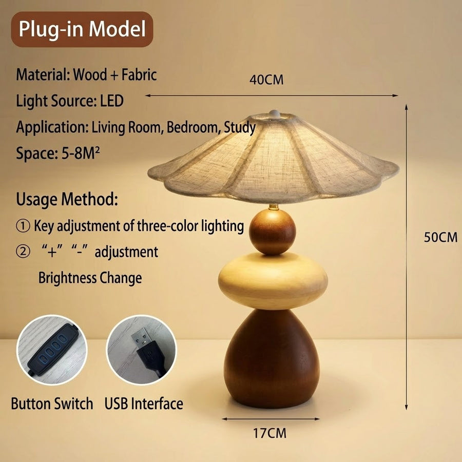 Zen Style Wooden Table Lamp - Image 6