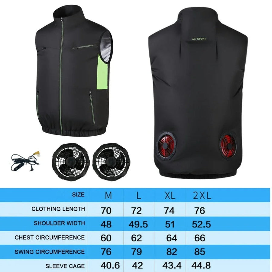 Ultra Breeze Built-In Fan Lightweight Summer Cooling Vest - Image 7
