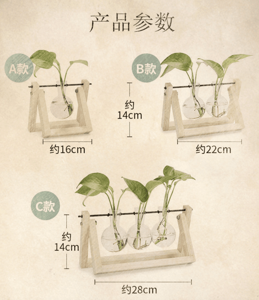 Creative Transparent Wooden Vase Decoration - Image 9