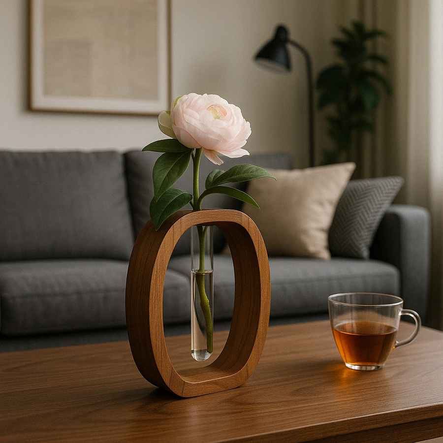Nordic Style Oval Frame Tube Vase - Image 3