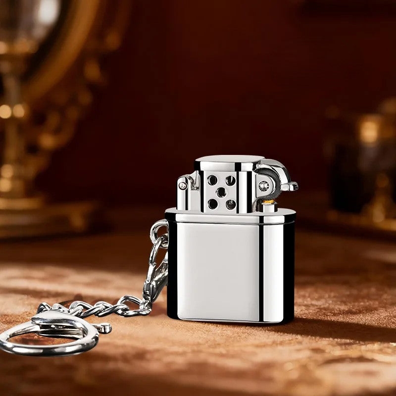 Spark Tag Metal Windproof Kerosene Keychain Lighter - Image 8